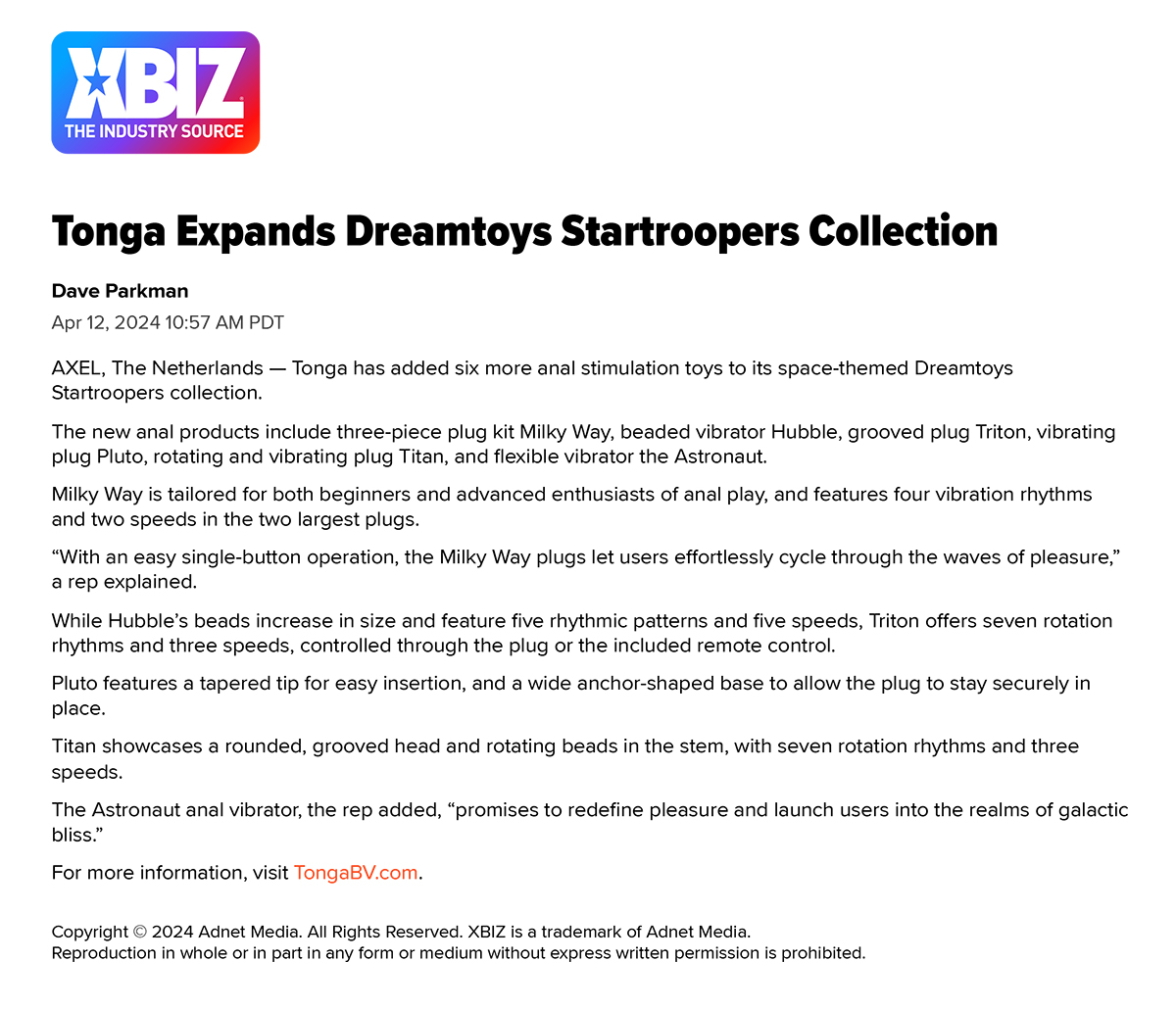 2024-04 Xbiz - Dreamtoys Startroopers